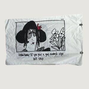 Utica Emerson Pillowcase Standard Set of 2 White Funny Pop Art Cartoon 90s Retro